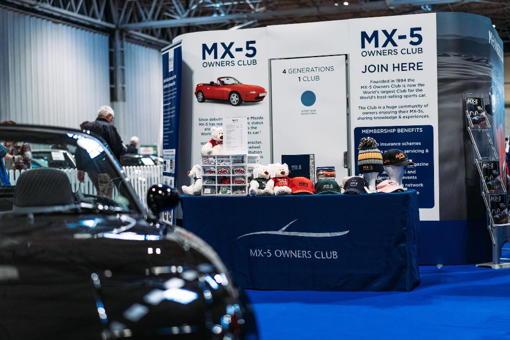 MX5 Owners Club Classic Car Show stand